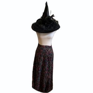 Jacque and Koko together vintage floral skirt Teal/Burgundy Size 22/24